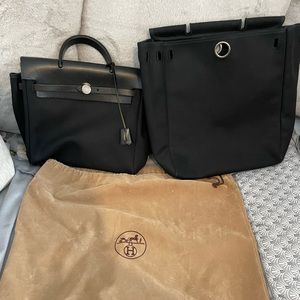 Authentic Hermes Herbag in black
